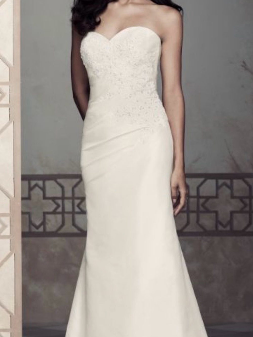Paloma Blanca Strapless Sweetheart Cream Bridal Gown